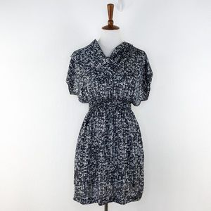 Ad Hoc Black and White Short Sleeve Mini Dress